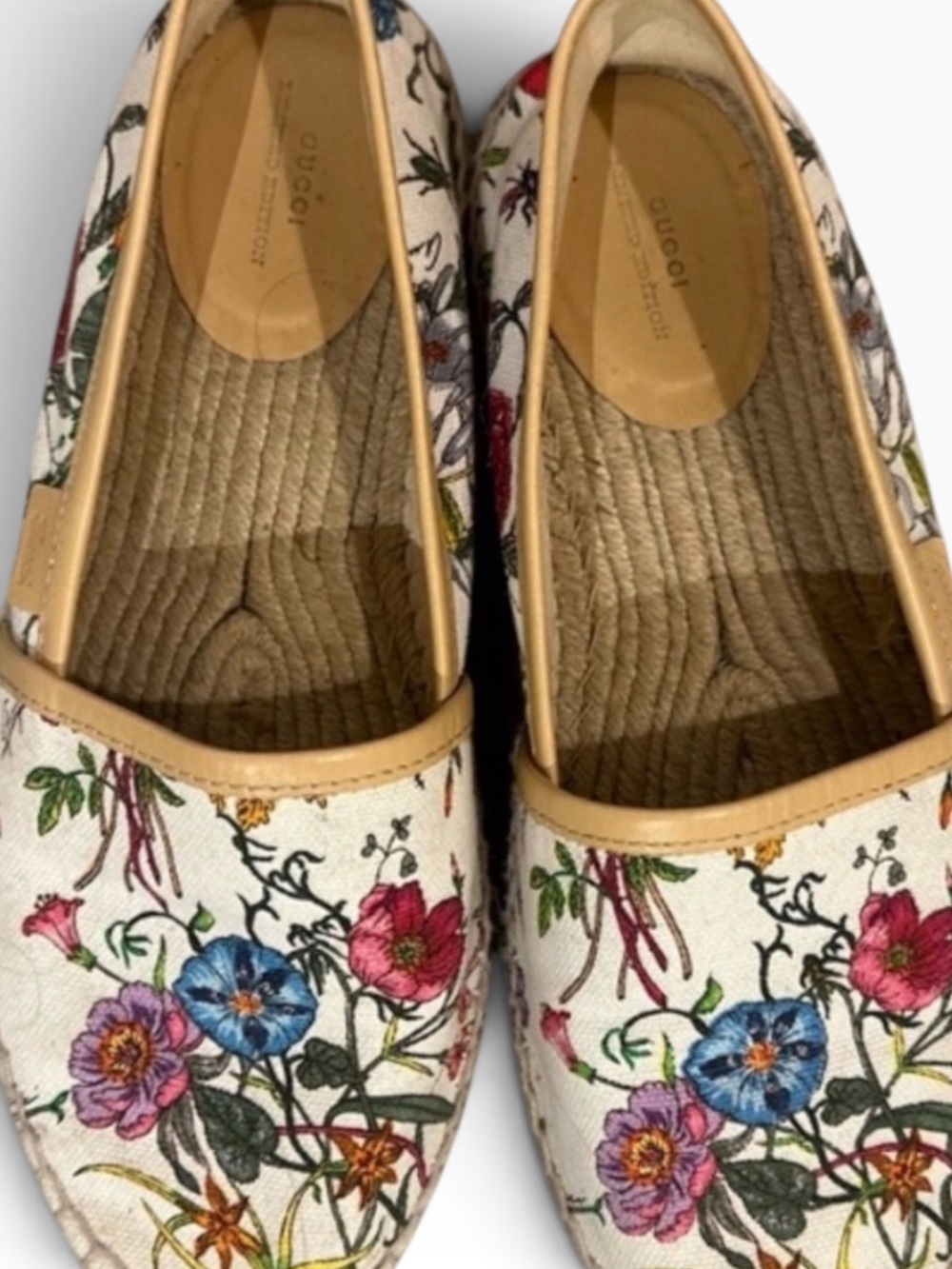 Gucci Floral Espadrille Flats - Multicolor